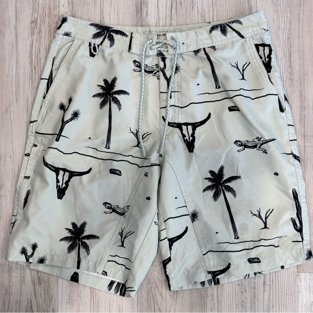 Billabong Black and White Graphic Swim Shorts